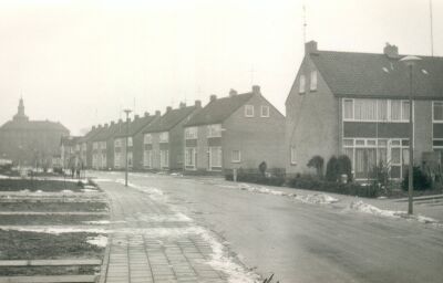 De straat gezien vanaf de Bornerweg. Bestemmingsplan Limbricht West 1